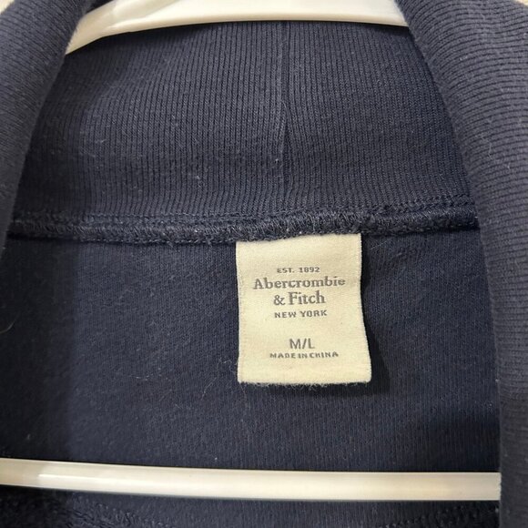 Abercrombie & Fitch Navy Blue Open Front Cardigan Women's Size Medium Large - Picture 2 of 3